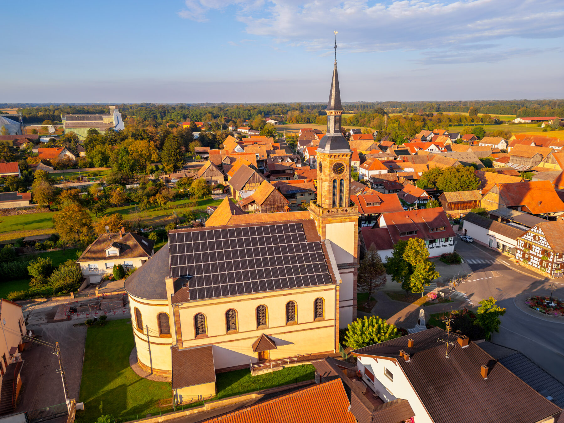 French church solar panels